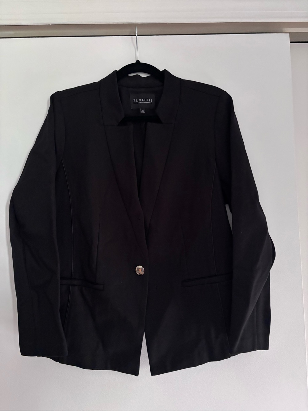 Eloquii Black Single-Button Ultimate Stretch Blazer